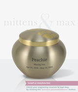 Pewter Brass Noah Large Pet Urn