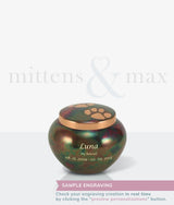 Raku Brass Noah Small Pet Urn