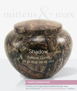 Noah Oak Camo Pet Urn - Mittens & Max, LLC