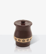 Brown Ceramic Angelo Pawprint Small Pet Urn
