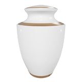 White Brass Amanda Pearl Extra Large Pet Urn