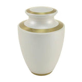 White Brass Amanda Pearl Extra Large Pet Urn