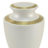 White Brass Amanda Pearl Extra Large Pet Urn