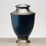 Blue Aluminum with Brass Amaranta Extra Large Pet Urn