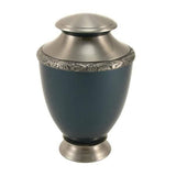 Blue Aluminum with Brass Amaranta Extra Large Pet Urn