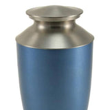 Blue Aluminum with Brass Annie Extra Large Pet Urn