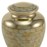 Mother of Pearl Brass Extra Large Pet Urn