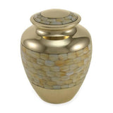 Mother of Pearl Brass Extra Large Pet Urn
