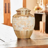 Mother of Pearl Brass Extra Large Pet Urn