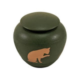 Green Brass Felina Medium Pet Urn