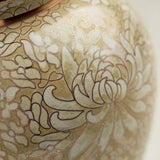 White Cloisonné Floral Extra Large Pet Urn