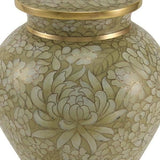 White Cloisonné Floral Extra Large Pet Urn
