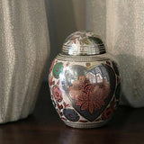 Silver Seraphina Floral Large Pet Urn
