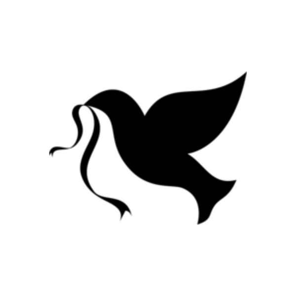 Dove with ribbon - Mittens & Max, LLC