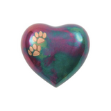 Amorette Raku Heart Pet Urn