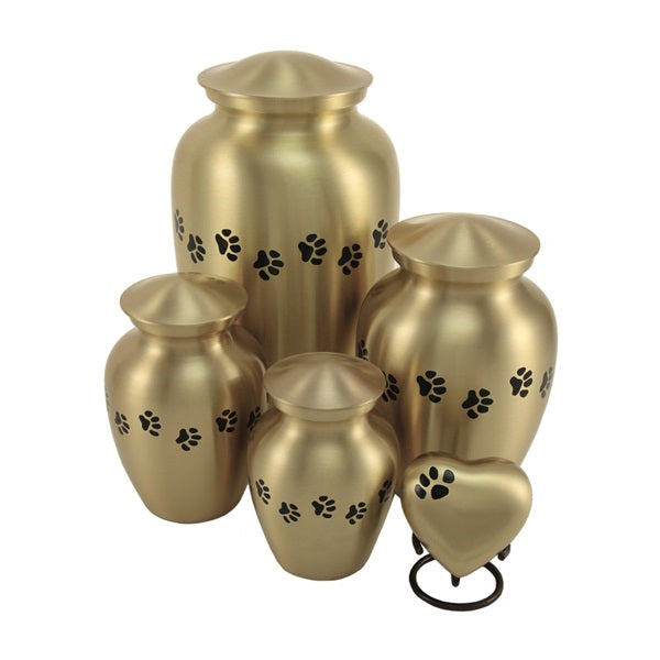 Gabrielle Paw Brass Pet Urn