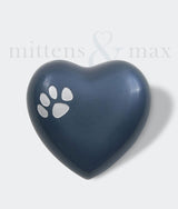 Moonlight Blue Noah Brass Heart Pet Keepsake Urn