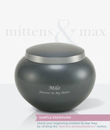 Noah Platinum Pet Urn - Mittens & Max, LLC