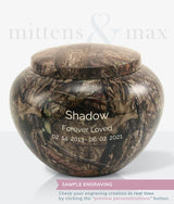 Noah Oak Camo Pet Urn - Mittens & Max, LLC