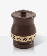 Brown Ceramic Angelo Pawprint Large Pet Urn