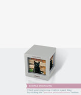 Silver Photo Cube Pet Urn