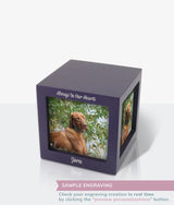 Purple Photo Cube Large Pet Urn