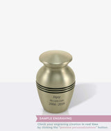 Pewter Brass Gabrielle Three Twine Keepsake Urn