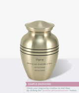 Pewter Brass Gabrielle Three Twine Large Pet Urn