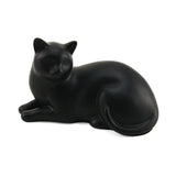 Black Resin Comfy Cat Small Pet Urn