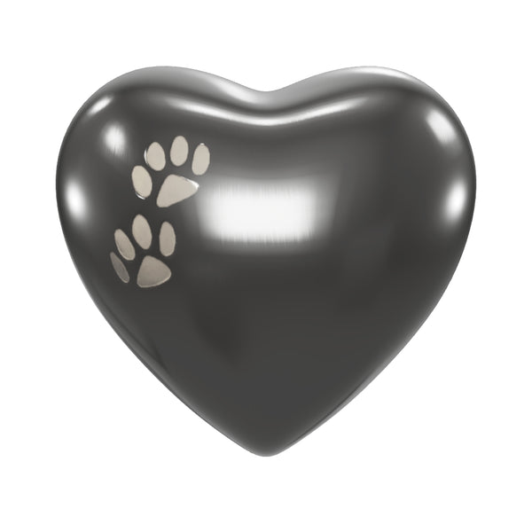 Slate Brass Amorette Heart Small Pet Urn