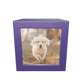 Cherish Today Violet Photo Cube Pet Urn