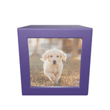 Cherish Today Violet Photo Cube Pet Urn
