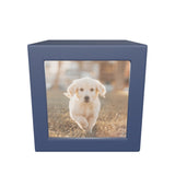 Navy Photo Cube Pet Urn