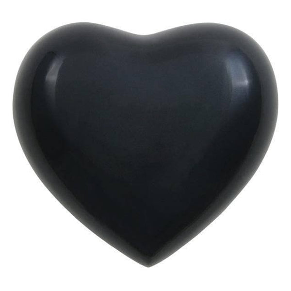 Black Brass Amorette Heart Small Pet Urn