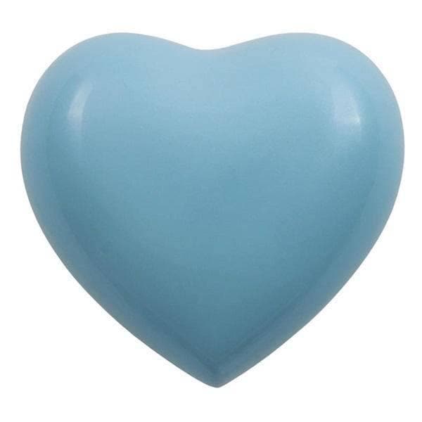 Blue Brass Amorette Pearl Heart Small Pet Urn