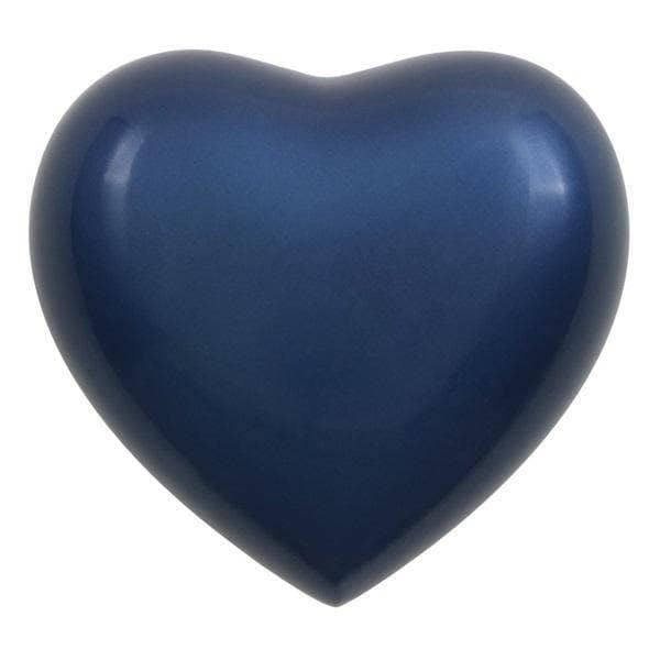 Blue Brass Amorette Heart Small Pet Urn