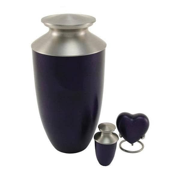 Purple  Aluminum Heart Pet Keepsake Urn