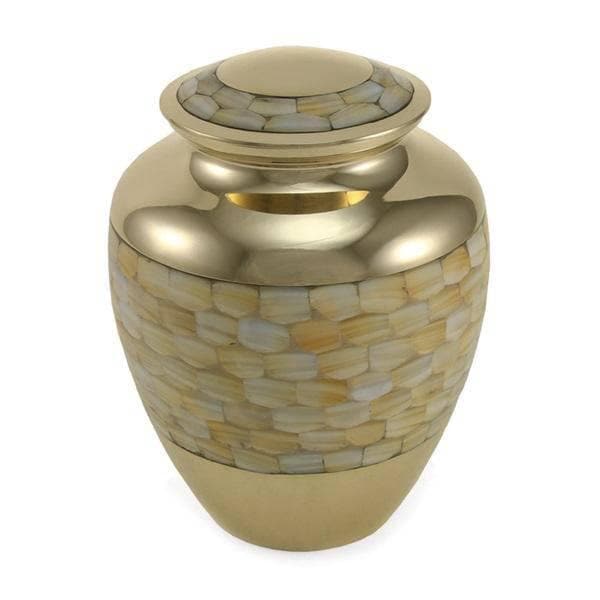 Mother of Pearl Brass Extra Large Pet Urn