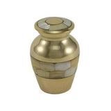 Mother of Pearl Brass Pet Keepsake Urn