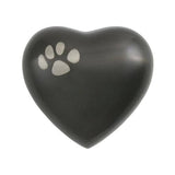 Slate Brass Gabrielle Paw Heart Pet Keepsake Urn