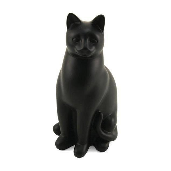 Black Resin Gazing Lovingly Small Pet Urn