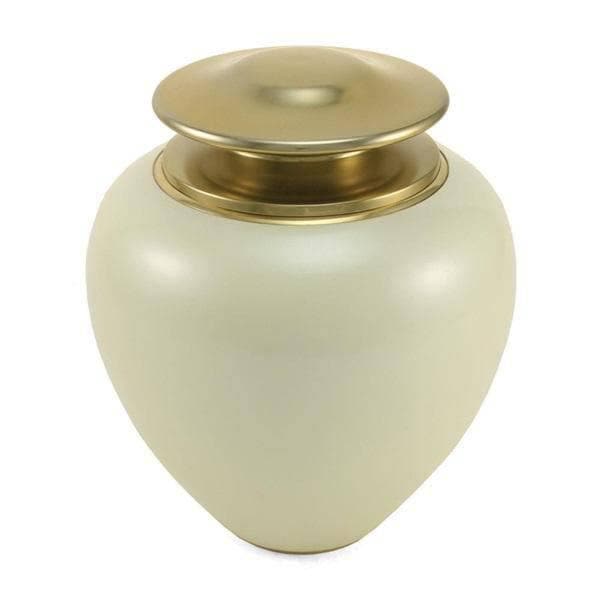 White Brass Extra Large Pet Urn