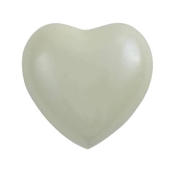 White Brass Mabel Heart Pet Keepsake Urn