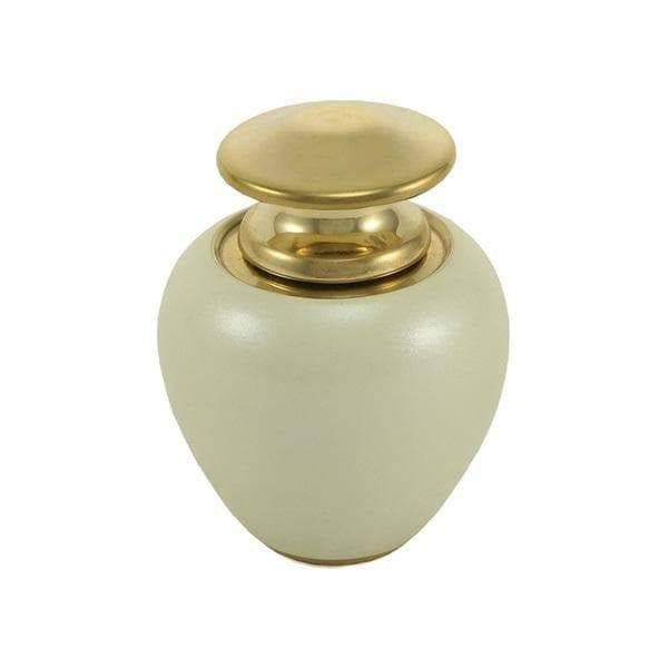 White Brass Pet Keepsake Urn