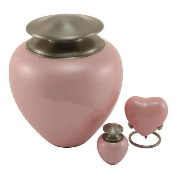 Pink Brass Mabel Pet Keepsake Urn