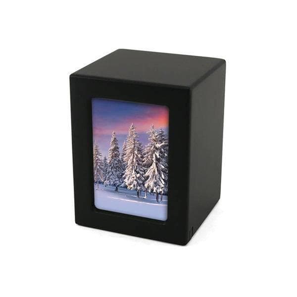 Black MDF Photo Box Medium Pet Urn