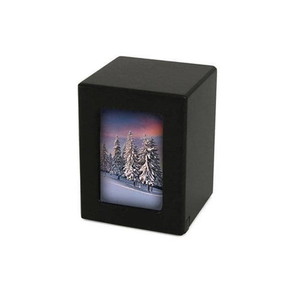 Black MDF Photo Box Small Pet Urn