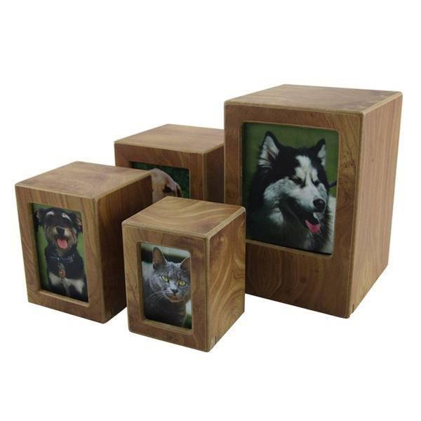 Natural MDF Photo Box Large Pet Urn