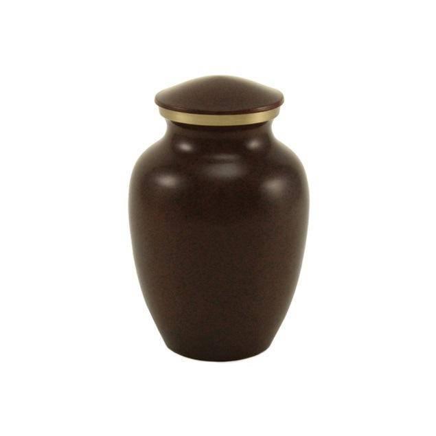 Earth Brown Brass Medium Pet Urn