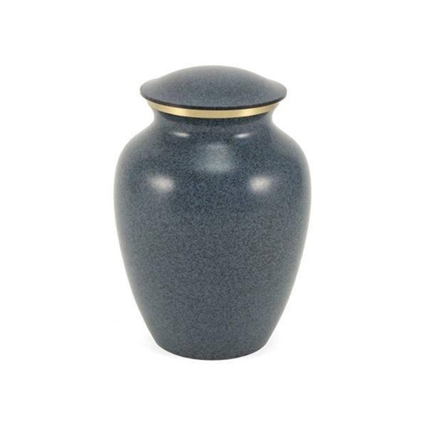 Gray Brass Granite Large Pet Urn